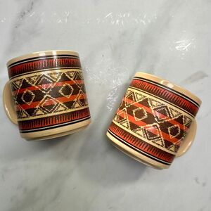 Ralph Lauren Chaps Vintage Ceramic 10 oz. Western Mugs